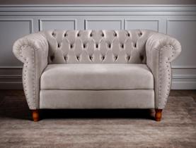 Sofá Chesterfield Nobreza 2 Lugares Retrô Vintage com Captnoê