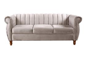 Sofá Chesterfield Realeza 3 Lugares Decoração Vintage Sala Recepção Retrô