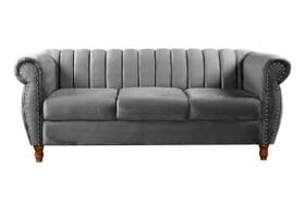 Sofá Chesterfield Realeza 3 Lugares Decoração Vintage Sala Recepção Retrô