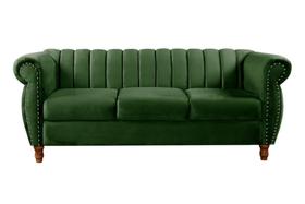 Sofá Chesterfield Realeza 3 Lugares Decoração Vintage Sala Recepção Retrô