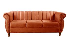 Sofá Chesterfield Realeza 3 Lugares Decoração Vintage Sala Recepção Retrô