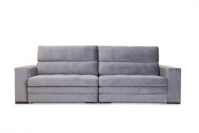 Sofá Chicago 2,25m Veludo Itália Grafite Sofá Chicago 2,25m Veludo Itália Grafite