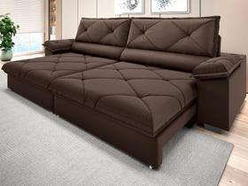 Sofá com Carregador USB e Molas no Assento Retrátil Reclinável Nice 2,10m Velosuede - NETSOFAS