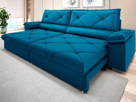 Sofá com Carregador USB e Molas no Assento Retrátil Reclinável Nice 2,10m Velosuede - NETSOFAS