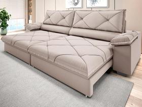 Sofá com Carregador USB e Molas no Assento Retrátil Reclinável Nice 2,50m Velosuede - NETSOFAS