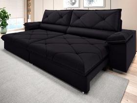 Sofá com Carregador USB e Molas no Assento Retrátil Reclinável Nice 2,90m Velosuede - NETSOFAS