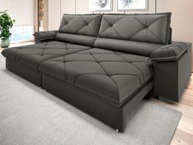 Sofá com Carregador USB e Molas no Assento Retrátil Reclinável Nice 2,90m Velosuede - NETSOFAS