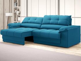 Sofá com Carregador USB Retrátil Reclinável Mimo 2,00m Velosuede Royal - NETSOFAS Sofá com Carregador USB Retrátil Reclinável Mimo 2,00m Velosuede Royal - NETSOFAS