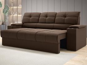 Sofá com Porta Copos Retrátil e Reclinável Tom 2,05m Velosuede - NETSOFAS