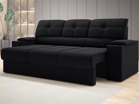 Sofá com Porta Copos Retrátil e Reclinável Tom 2,05m Velosuede - NETSOFAS