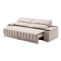 Sofá com USB Retrátil e Reclinável Murano 2,50m