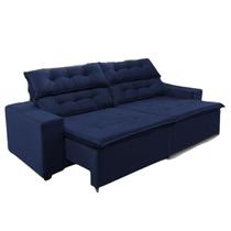 Sofá Concept 2 metros Retrátil e reclinável com Molas Suede Ligth Azul - Sofá na Web