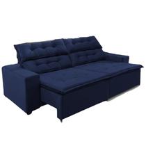 Sofá Concept 2,90 metros Retrátil e reclinável com Molas Suede Light Azul - Sofá na Web