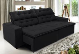 Sofá Concept 2,90 metros Retrátil e reclinável com Molas Suede Light - Sofá na Web