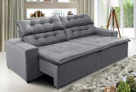 Sofá Concept 3,00 metros Retrátil e recinável com Mola Suede Light - Sofá na Web