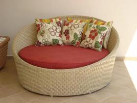 Sofa Concha Ofuro Chaise Em Fibra Sintética Area Externa