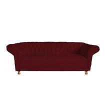 Sofá conde 2.30m com assento inteiriço suede bordo - pronta entrega / sofá - salão - tv - chesterfield