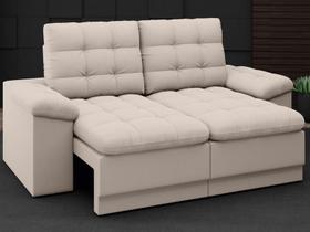 Sofá Confort 1,80m Assento Retrátil e Reclinável Velosuede Areia - NETSOFAS