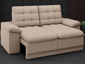 Sofá Confort 1,80m Assento Retrátil e Reclinável Velosuede Capuccino - NETSOFAS