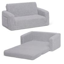 Sofá conversível Delta Children Cozee Flip-Out Sherpa Grey
