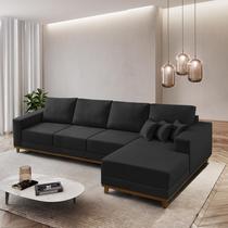 Sofá Cronos 03 Metros Chaise Lado Direito Meu Sofá Online