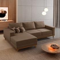 Sofá Cronos 03 Metros Chaise Lado Esquerdo Meu Sofá Online