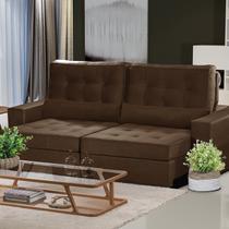 Sofá Curitiba Modular 3 Lugares 230cm Retrátil Reclinável Yescasa Marrom Sofá Curitiba Modular 3 Lugares 230cm Retrátil Reclinável Yescasa Marrom