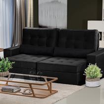 Sofá Curitiba Modular 3 Lugares 230cm Retrátil Reclinável Yescasa Preto Sofá Curitiba Modular 3 Lugares 230cm Retrátil Reclinável Yescasa Preto
