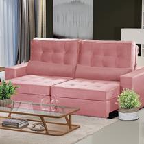 Sofá Curitiba Modular 3 Lugares 230cm Retrátil Reclinável Yescasa Rosa Rose Sofá Curitiba Modular 3 Lugares 230cm Retrátil Reclinável Yescasa Rosa Rose