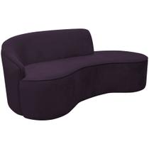 Sofá Curvo 02 Lugares 150cm Eron Braço Direito Veludo Roxo - Nexta Casa Sofá Curvo 02 Lugares 150cm Eron Braço Direito Veludo Roxo - Nexta Casa