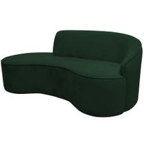 Sofá Curvo 02 Lugares 150cm Eron Braço Esquerdo Veludo Verde - Nexta Casa Sofá Curvo 02 Lugares 150cm Eron Braço Esquerdo Veludo Verde - Nexta Casa