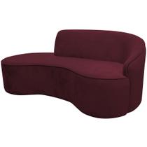 Sofá Curvo 02 Lugares 150cm Eron Braço Esquerdo Veludo Vermelho - Nexta Casa Sofá Curvo 02 Lugares 150cm Eron Braço Esquerdo Veludo Vermelho - Nexta Casa