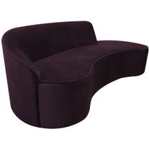 Sofá Curvo 03 Lugares 180cm Eron Braço Direito Veludo Roxo - Nexta Casa Sofá Curvo 03 Lugares 180cm Eron Braço Direito Veludo Roxo - Nexta Casa