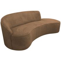 Sofá Curvo 03 Lugares 210cm Eron Braço Direito Linho Camel - Nexta Casa Sofá Curvo 03 Lugares 210cm Eron Braço Direito Linho Camel - Nexta Casa