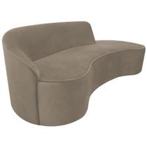 Sofá Curvo 03 Lugares 210cm Eron Braço Direito Veludo Bege - Nexta Casa Sofá Curvo 03 Lugares 210cm Eron Braço Direito Veludo Bege - Nexta Casa