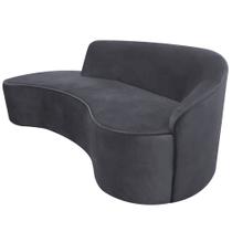 Sofá Curvo 04 Lugares 230cm Eron Braço Esquerdo Veludo Cinza - Nexta Casa Sofá Curvo 04 Lugares 230cm Eron Braço Esquerdo Veludo Cinza - Nexta Casa