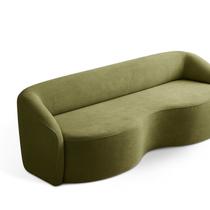 Sofá Curvo 2 Lugares 200cm Boucle Alonso Sofá Curvo 2 Lugares 200cm Boucle Alonso