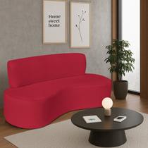 Sofá Curvo 2 Lugares Amsterdã 140cm Suede