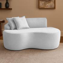 Sofá Curvo 2 Lugares Feijão Forma Orgânica Linho Trento