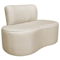 Sofá Curvo 2 Lugares Sala de Estar Recepção Escritório Amsterdã 120cm Corano - ADJ Decor