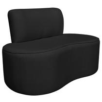 Sofá Curvo 2 Lugares Sala de Estar Recepção Escritório Amsterdã 130cm Corano