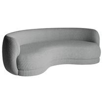 Sofá Curvo 2 Lugares Sala De Estar Recepção Noruega 150cm Bouclé - Doce Sonho Móveis