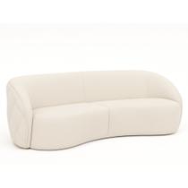 Sofá Curvo 240cm Bipartido Hermon Boucle Off White - Sallar Home