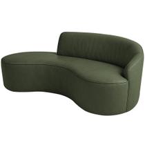 Sofá Curvo 3 Lugares 180cm Eron Braço Esq. Corano Verde - Nexta Casa Sofá Curvo 3 Lugares 180cm Eron Braço Esq. Corano Verde - Nexta Casa