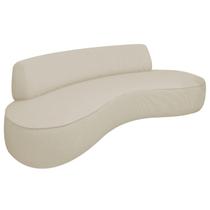 Sofá Curvo 3 Lugares Amsterdã 180cm Bouclé