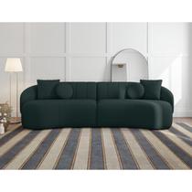 Sofá Curvo 4 Lugares 240cm Lua Yescasa Verde Militar Sofá Curvo 4 Lugares 240cm Lua Yescasa Verde Militar