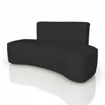 Sofá Curvo Design Orgânico Luxo Sala Contemporânea Suede Cor:preto Sofá Curvo Design Orgânico Luxo Sala Contemporânea Suede Cor:preto
