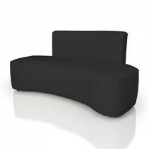 Sofá Curvo Design Orgânico Luxo Sala Contemporânea Suede