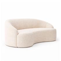 Sofá Curvo Dunas 3 Lugares 210cm Bouclé Off White - Sallar Home Sofá Curvo Dunas 3 Lugares 210cm Bouclé Off White - Sallar Home