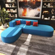 Sofá Curvo Feijão Orgânico 3 Lugares Decoração Moderna e Conforto Exclusivo